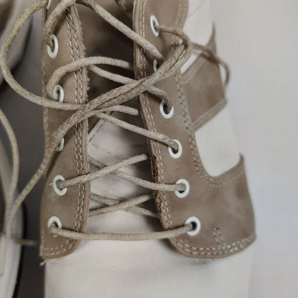 FOOTJOY Contour Series Golf Shoes White Tan Womens 8 - Picture 11 of 13